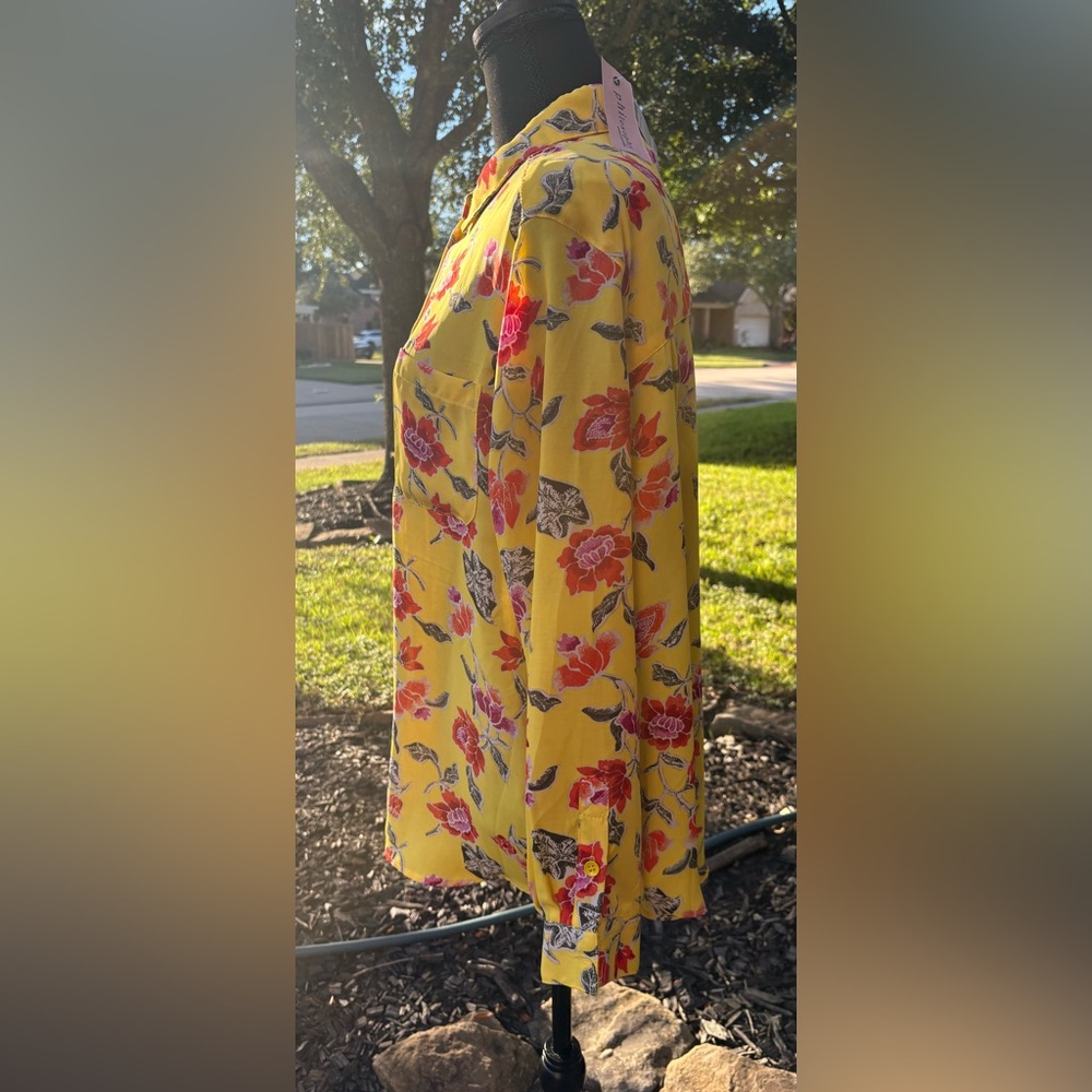 Philosophy Yellow Floral Blouse - Picture 2 of 8